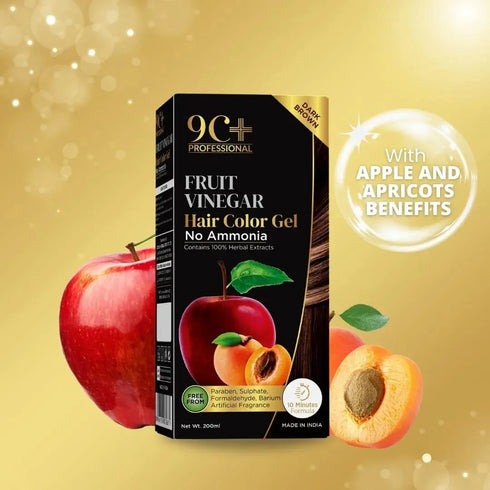 Corlin 9C+ Professional Fruit Vinegar Hair Color Gel (DARK BROWN)