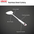 Vinod Stainless Queens Steel Roti Turner Heavy Gauge Flat Plain Cooking Spoon Steel Spatula I Set of 2 I no 1