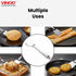 Vinod Stainless Queens Steel Roti Turner Heavy Gauge Flat Plain Cooking Spoon Steel Spatula I Set of 2 I no 1