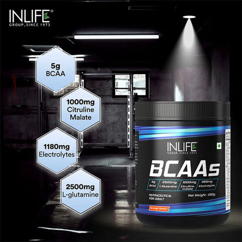 Inlife BCAAs Powder Orange Flavour