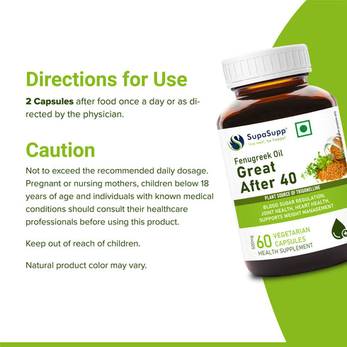 Sri Sri Tattva SupaSupp Fenugreek Oil Vegetarian Capsule Great After 40