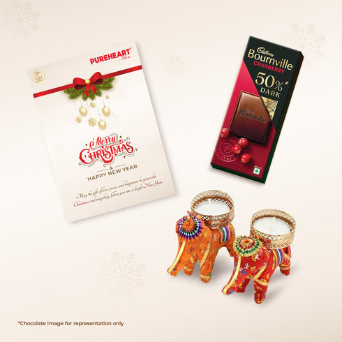 PUREHEART Christmas & New Year Gift Hamper | Gift Box with Fruit & Nut Nutmix | Black Raisins