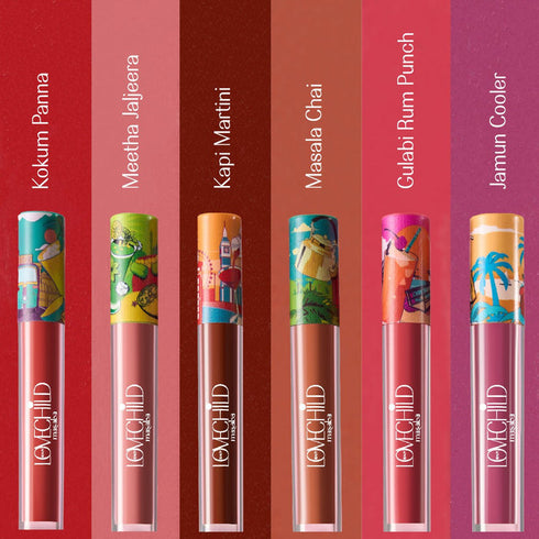 LoveChild Kokum Panna| Mamma mia Lush|Matte Lip Crème Red | Intense Hydration