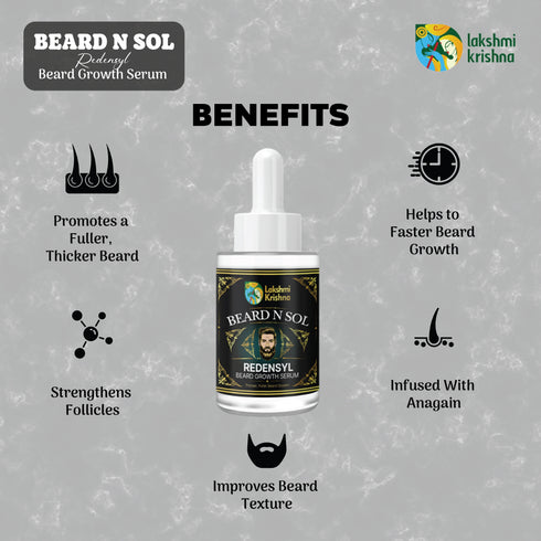Lakshmi Krishna Naturals Beard N Sol Rendensyl Beard Growth Serum