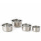 Vinod Stainless Steel Induction Friendly Flat Bottom Cooking Tope With 1.5mm Thickness 18 Gauge Durable Steel 4 Pcs Capacity 350ml 500ml and 750ml No 7 to 10
