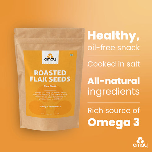 Omay Foods Flaxseeds - 400gms Pouch
