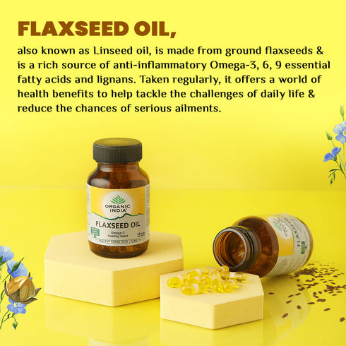 Organic India Flaxseed Oil Capsule bottle