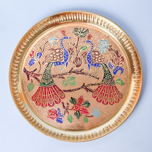 Samskara Home Floral Mayura Aarti Thaal