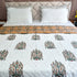 CREATUNIQ Floral Elegance Block Printed Cotton Quilt
