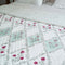 CREATUNIQ Floral Trellis Dream Reversible Hand Block Printed Cotton Quilt