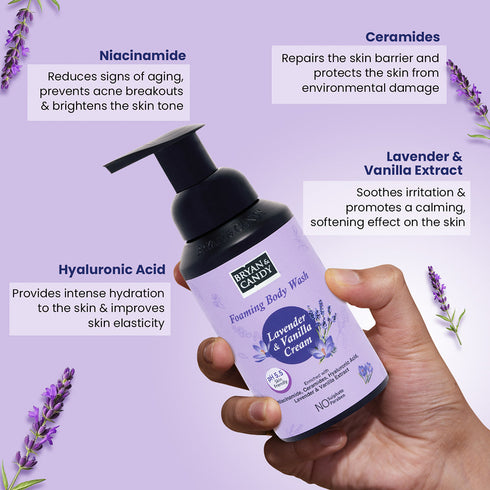 Bryan & Candy Lavender & Vanilla Cream Foaming Body Wash