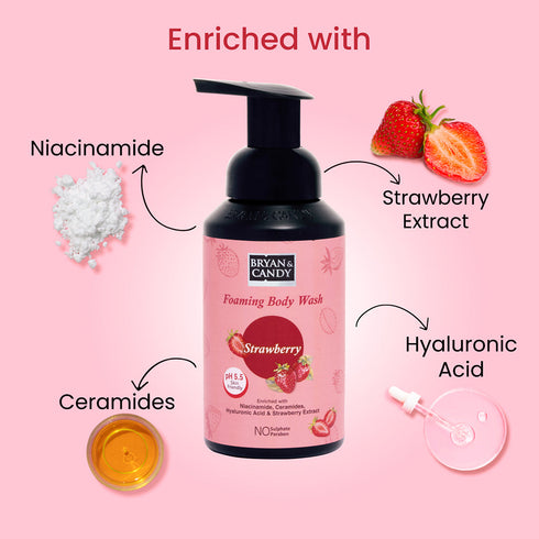 Bryan & Candy Strawberry Foaming Body Wash
