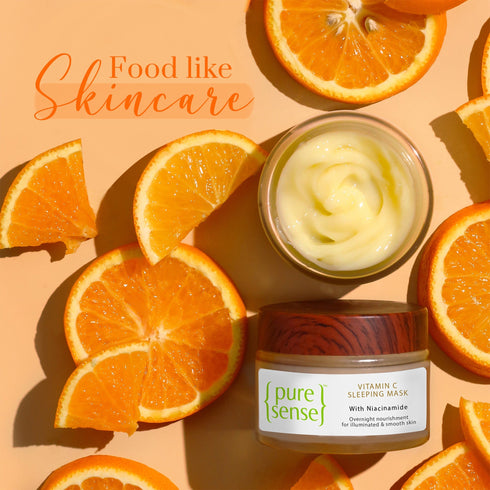 PureSense Vitamin C Sleeping Mask | Paraben & Sulphate Free | From the makers of Parachute Advansed
