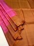 Prakruthi Vivaha Candy Pink & Mustard Bridal Handloom Soft Silk Saree