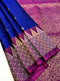 Prakruthi Ezhil Royal Blue & Magenta Pink Turning Handloom Soft Silk Saree