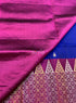 Prakruthi Ezhil Royal Blue & Magenta Pink Turning Handloom Soft Silk Saree