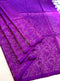 Prakruthi Ezhil Deep Magenta Pure Silver Zari with Sleeve Work Handloom Soft Silk Saree