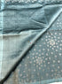 Prakruthi Ezhil Blueish Grey Pure Silver Zari with Sleeve Work Handloom Soft Silk Saree
