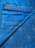 Prakruthi Ezhil Metal Blue Pure Silver Zari with Sleeve Work Handloom Soft Silk Saree