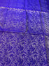 Prakruthi Ezhil Violet Pure Silver Zari with Sleeve Work Handloom Soft Silk Saree