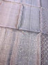 Prakruthi Ezhil Lilac Pure Silver Zari with Sleeve Work Handloom Soft Silk Saree