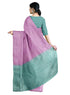 Prakruthi Vanya French Lilac & Ice Green Bhutta Handloom Tencel Vegan Silk Saree