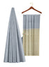 Prakruthi Vanya Light Grey & Cream Bhutta Handloom Tencel Vegan Silk Saree