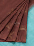 Prakruthi Vanya Brown & Blue Bhutta Handloom Tencel Vegan Silk Saree