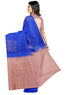Prakruthi Vanya Blue & Peach Bhutta Handloom Tencel Vegan Silk Saree