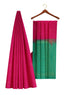 Prakruthi Vanya Pink & Green Bhutta Handloom Tencel Vegan Silk Saree