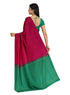 Prakruthi Vanya Pink & Green Bhutta Handloom Tencel Vegan Silk Saree