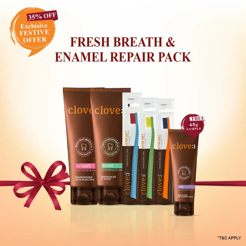 Clove Oral Care Fresh Breath & Enamel Repair Pack