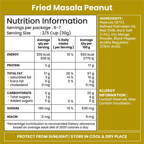 Jabsons Foods Fried Masala Peanut