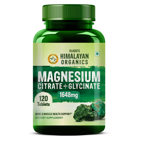 Himalayan Organics Magnesium Citrate+Glycinate Tablets