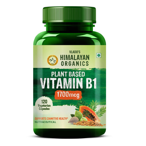 Himalayan Organics Plant-Based Vitamin B1 Capsules