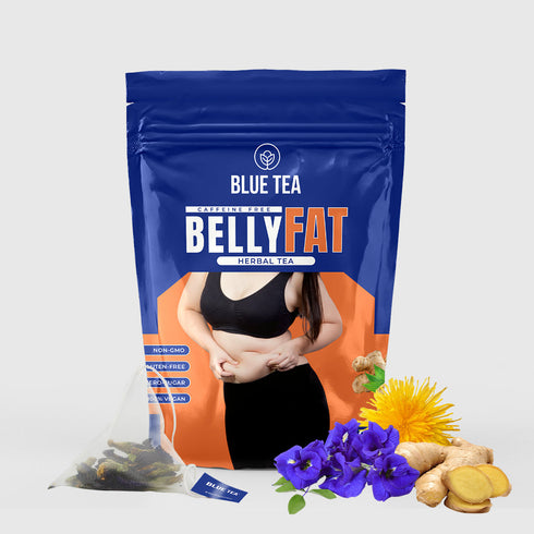 Blue Tea Belly Fat Herbal Tea | 30 Tea Bags | Pack Of 18