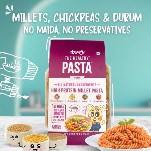 Troovy The Healthy Protein Millet Pasta | Fusilli