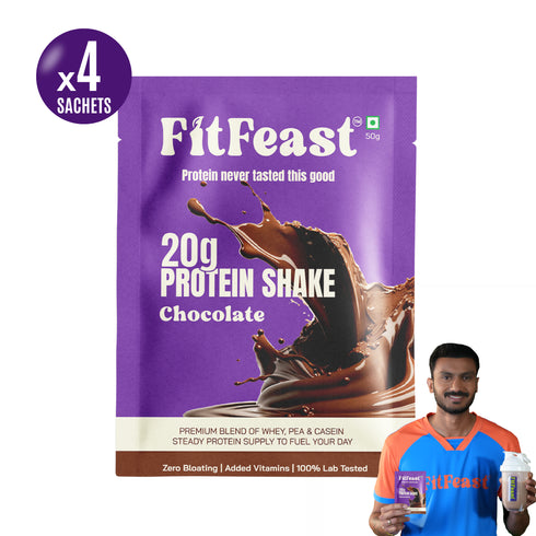 Fitfeast Protein Sachet Chocolate (Pack of 4) (Each 50g)