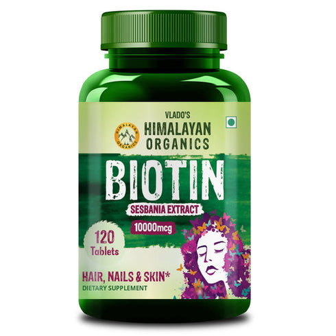 Himalayan Organics Biotin 10000mcg Tablet