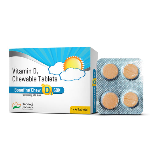 Healing Pharma Bonefine Vitamin D3 Chewable Tablets