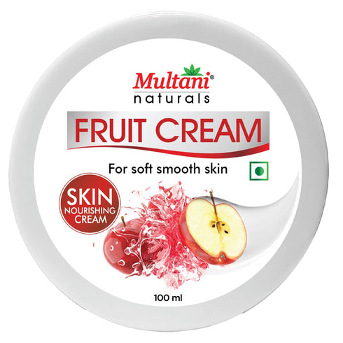 Multani Pharmaceuticals Limited Multani Naturals Fruit Skin Cream Nourishing & Hydrated Quick Absorbing & Non Sticky Moisturizer for Face Hands & Body For Healthy Soft & Glowing Skin