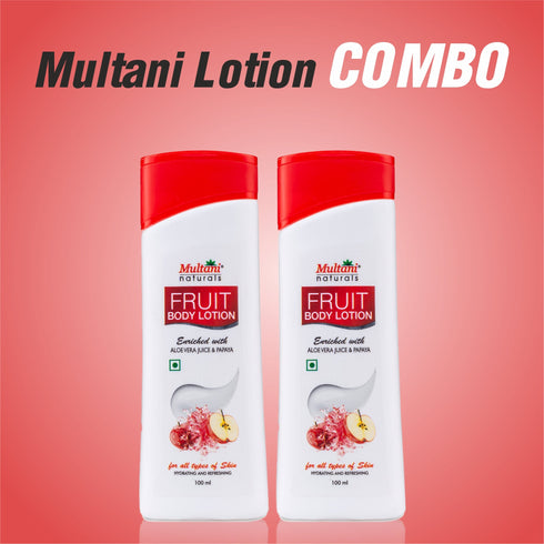 Multani Pharmaceuticals Limited Multani Naturals Fruit Body Lotion with aloevera juice & papaya Combo for soft smooth skin