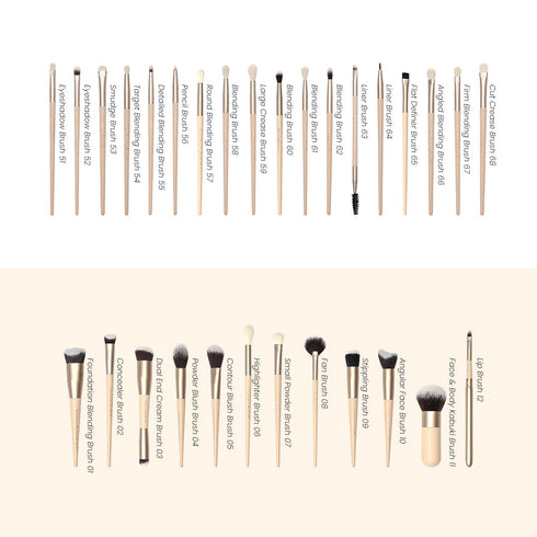Milagro Beauty All you need 30 pcs Professional Makeup Brush Set + Brush Case