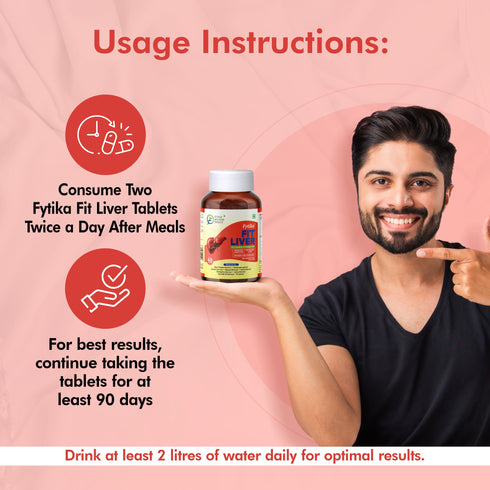 Fytika Healthcare Products Fytika Fit Liver Liver Detox Supplement Liver Detox with Milk Thistle Kalmegh Kutaki Kasani Haldi