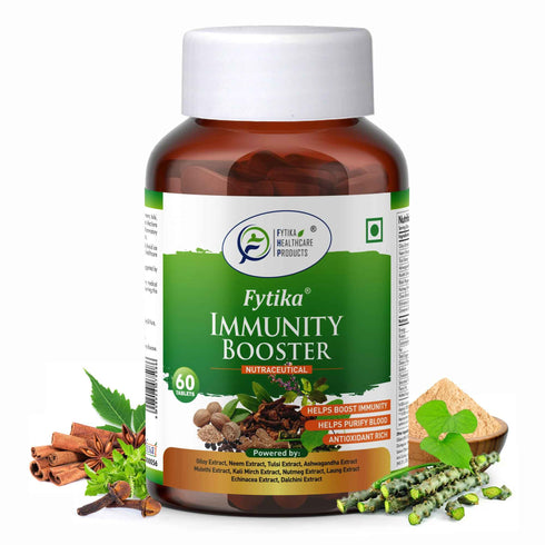 Fytikahealthcareproducts Fytika Immunity Booster Tablets for Adults Support Immune System Formulated with Giloy Ashwagandha Tulsi Neem and More 60 Tablets