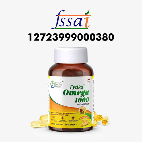 Fytika Healthcare Products Fytika Omega 1000 For Heart Brain Joint Muscle Support EPA 360 MG DHA 240 MG Omega Fatty Acids 400 MG For Men Women Pack of 2 120 Capsules