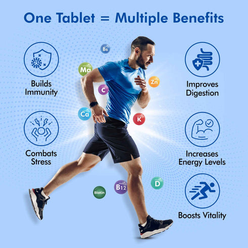 Fytika Healthcare Products Fytika Vita 365 3 in 1 Multivitamin Boosts Energy Gut Health Manages Stress Ashwagandha Probiotics Ginseng For Men Women 60 Tablets