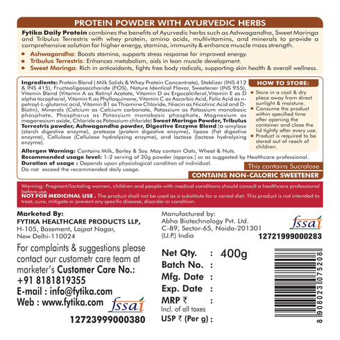 Fytika Healthcare Products Fytika Daily Protein Powder Kulfi Flavour