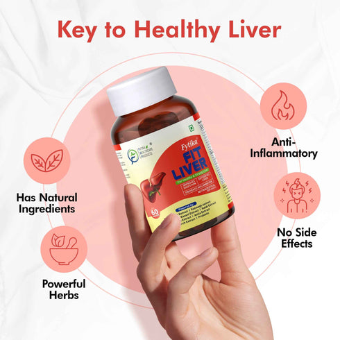 Fytika Healthcare Products Fytika Fit Liver Liver Detox Supplement Liver Detox with Milk Thistle Kalmegh Kutaki Kasani Haldi For Men & Women 60 Tablets