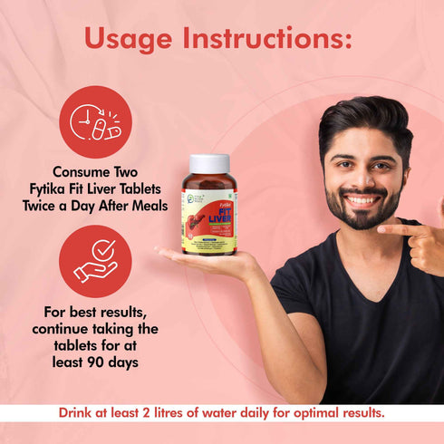 Fytika Healthcare Products Fytika Fit Liver Liver Detox Supplement Liver Detox with Milk Thistle Kalmegh Kutaki Kasani Haldi For Men & Women 60 Tablets
